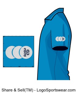 Mens Polo Shirt - Blue Design Zoom